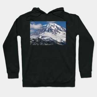 Clouds Over Snow Covered Mountain Mount Rainier National Park Hoodie